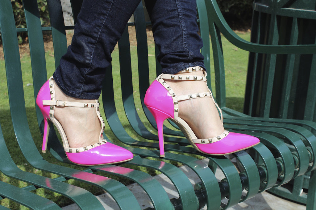 Pink studded High Heels